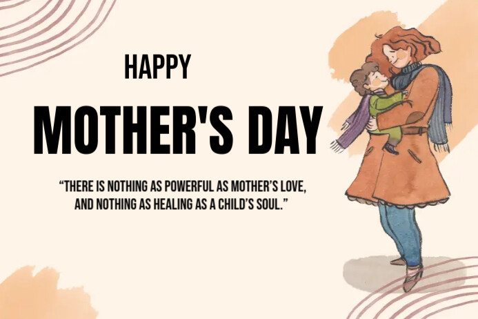 happy mother's day Etykieta template