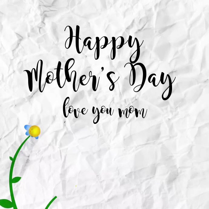 Happy Mother's Day Flowers Animation Video Instagram Post template