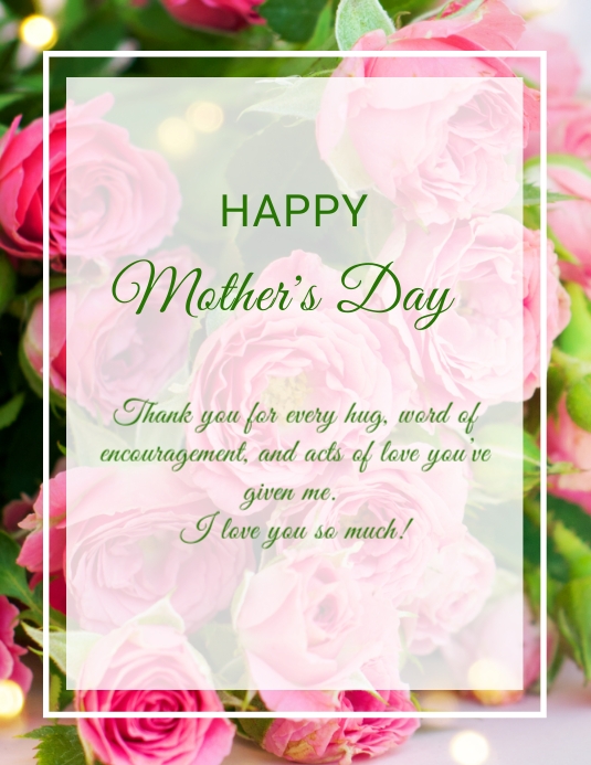 Happy Mother's Day Flyer template