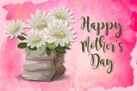 Happy Mother's Day Greeting Card ป้าย template