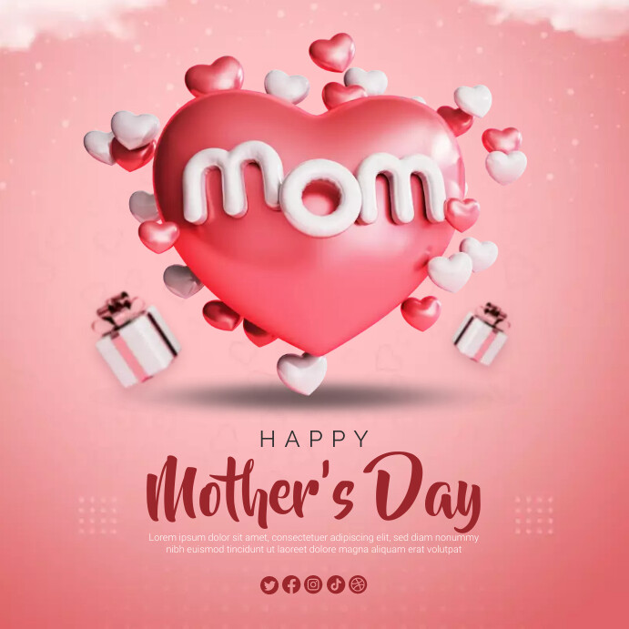 Happy Mother's Day Greeting Poster Template | PosterMyWall