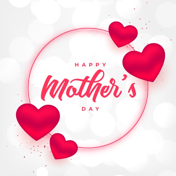 Happy mother's day heart frame background Wpis na Instagrama template