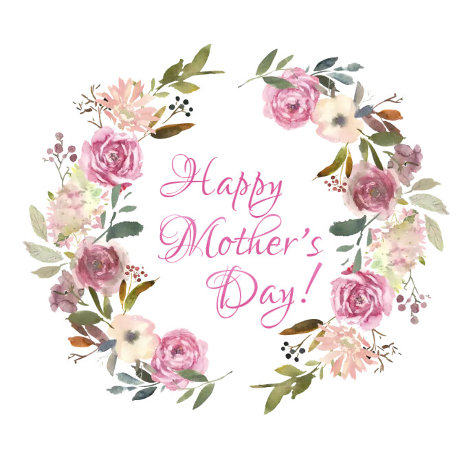 happy Mother's Day Mothers Gretting Card Wish Instagram Post template