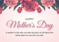 Happy Mother's Day Postcard Pocztówka template