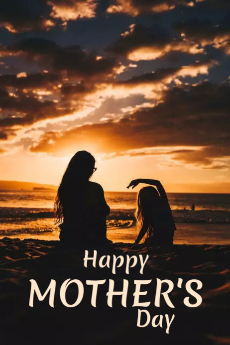 Happy Mother's Day Poster Plakat template