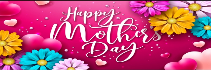 Happy mother's day spring flowers design Transparent 2 stopy × 6 stóp template
