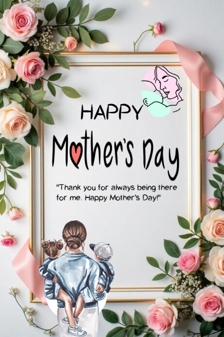 Happy mother's Day template 2025 Plakat