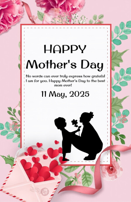 Happy mother's Day template 2025 Tabloid