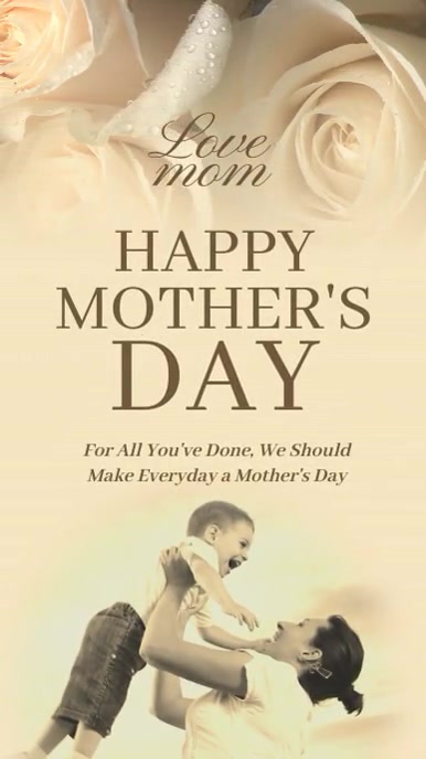 Happy Mother's Day Tiktok Video template