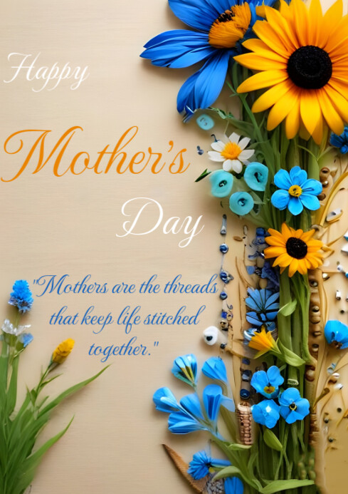 Happy Mother Day  A4 template