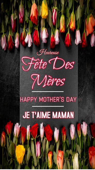 happy mothers day,fete des meres Instagram Story template