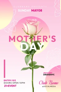 Happy Mothers Day 4x6 Flyer Template Banner 4' × 6'