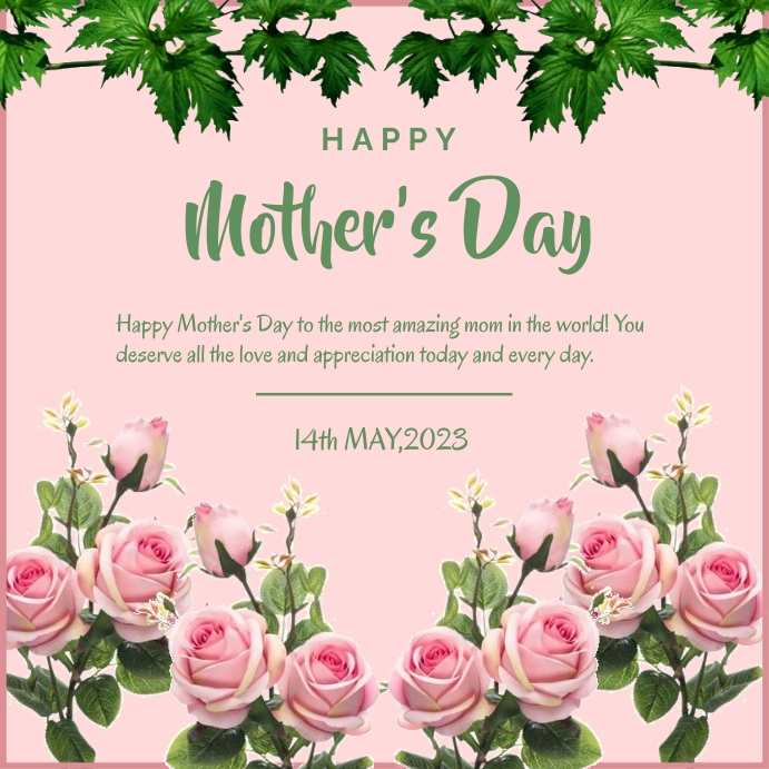 happy mothers day Instagram Post template