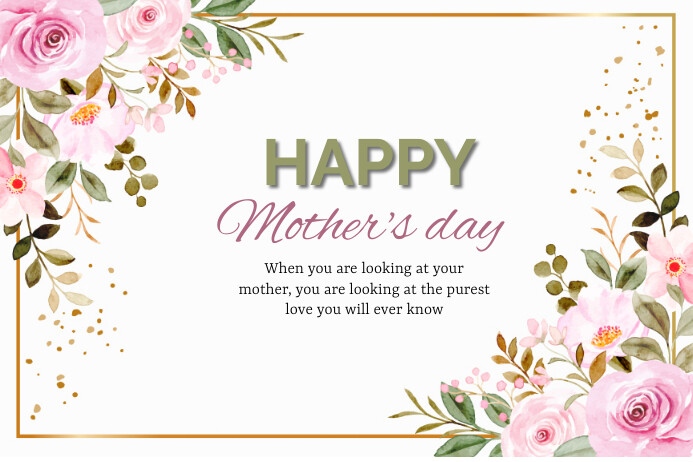 happy mothers day poster ป้าย template