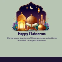 happy muharram Publicação no Instagram template