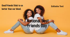 Happy National Best Friends Day Facebook Ad template