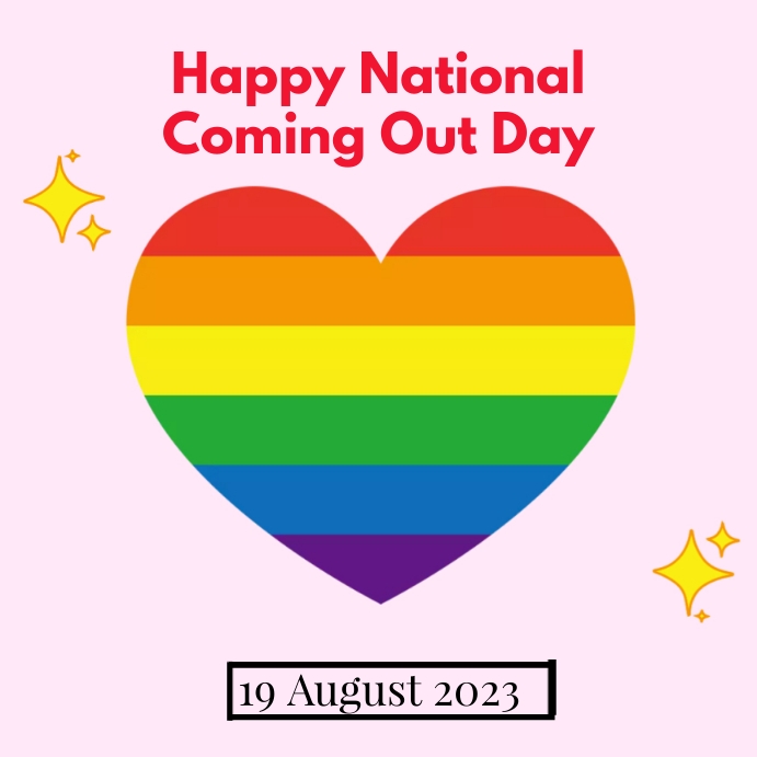 Happy National Coming Out Day Instagram-Beitrag template