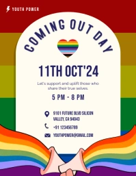 Happy national coming out day flyer template Volantino (US Letter)