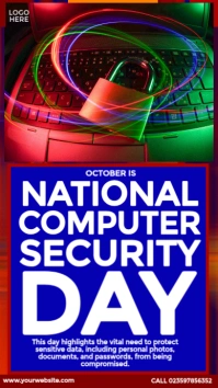 Happy National Computer Security Day เรื่องราวบน Instagram template