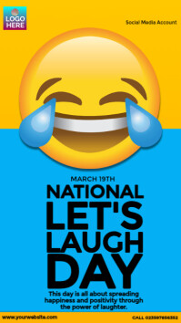 Happy National Let's Laugh Day Instagram-verhaal template