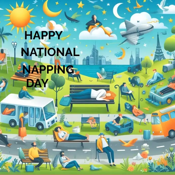 Kit Napping Post Happy National Napping Day Template | PosterMyWall