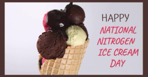 happy national nitrogen icecream day Facebook Event Cover template