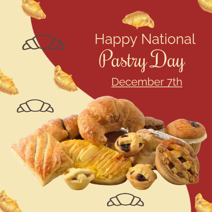 happy national pastry day Template | PosterMyWall