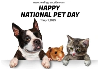 Happy national pet day A3 template