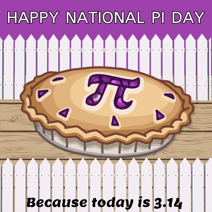 Happy national pi day, poster Instagram-opslag template