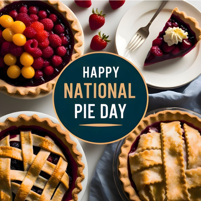 Pie Week Poster Happy national pie day flyer template | PosterMyWall