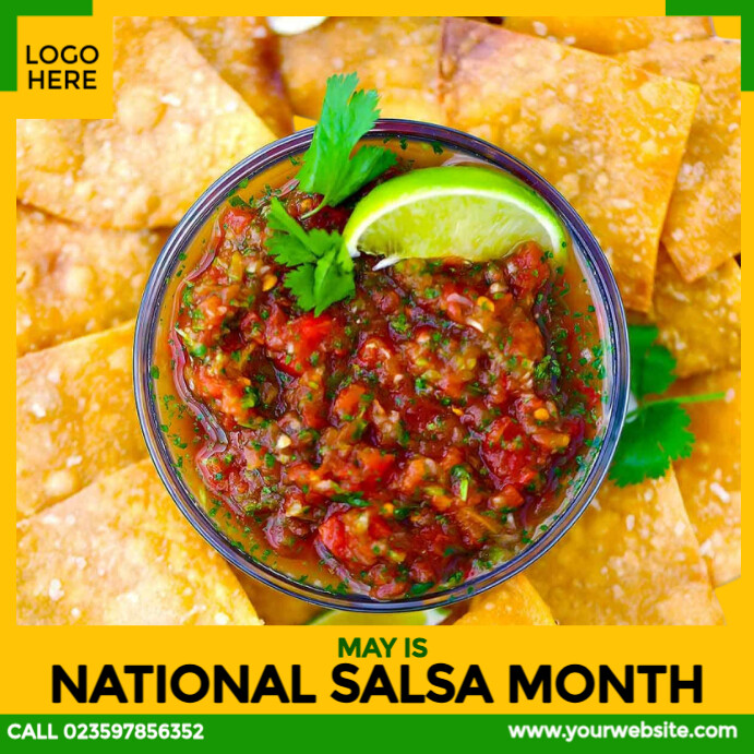 Salsa Month Copy of Happy National Salsa Month | PosterMyWall