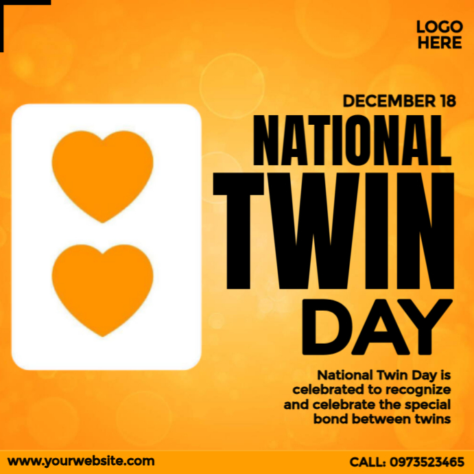Happy National Twin Day Template | PosterMyWall