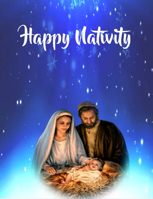 Nativity With Message happy Nativity Template | PosterMyWall