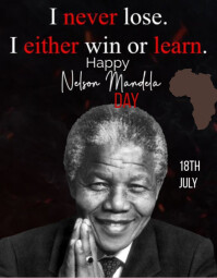 Happy Nelson Mandela day Volantino (US Letter) template