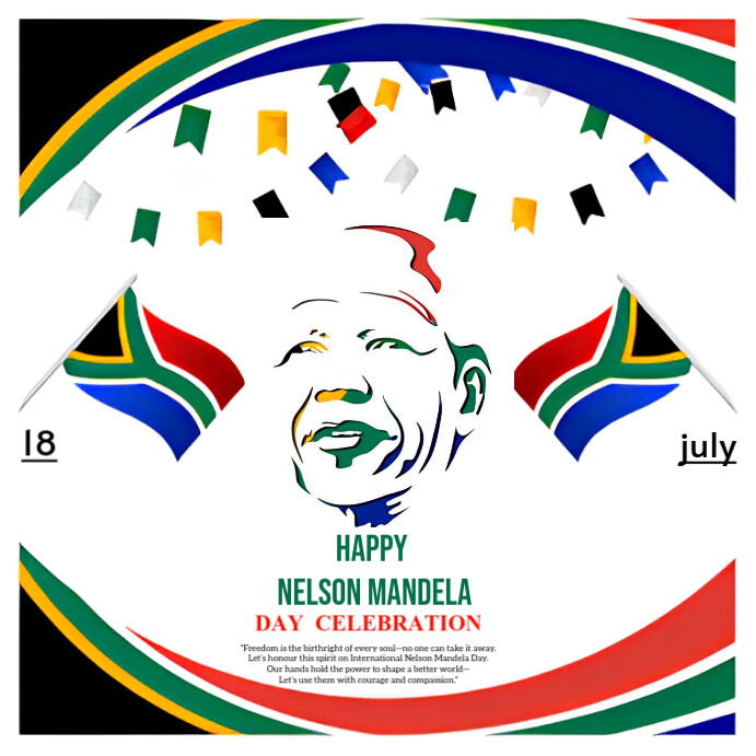 Happy Nelson Mandela Day Instagram Post template