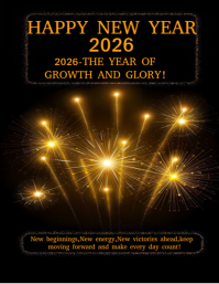 Happy new celebration flyer template