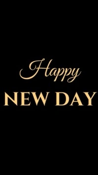 Happy New Day Video Template Ekran reklamowy (9:16)