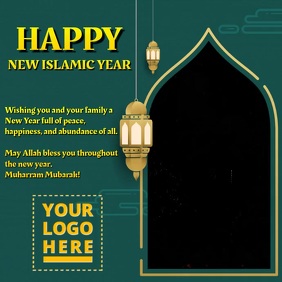 Happy New Islamic Year. Instagram Post template