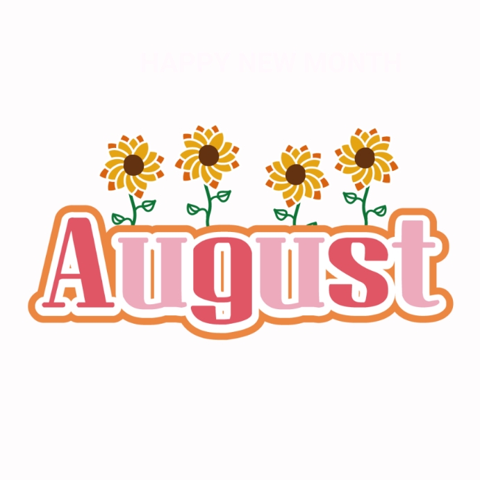 Month of august clip art