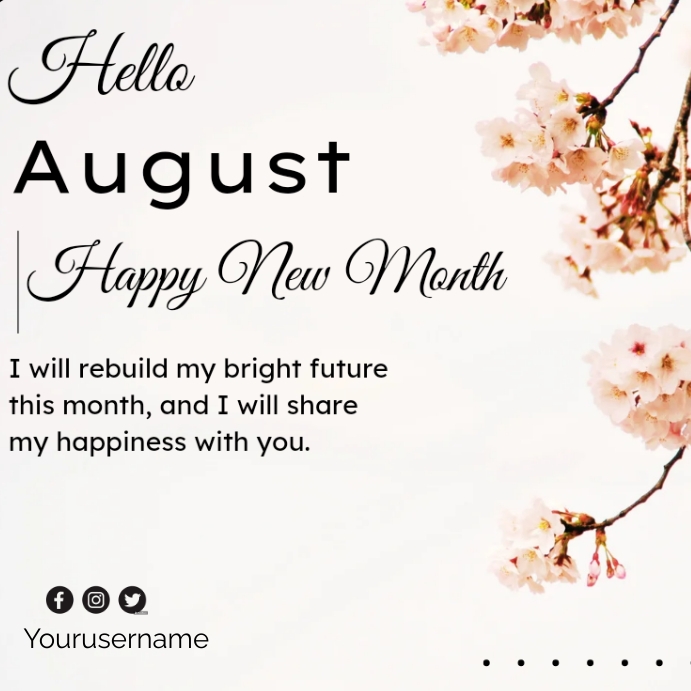 Happy New Month August Template PosterMyWall Happy new month august template postermywall