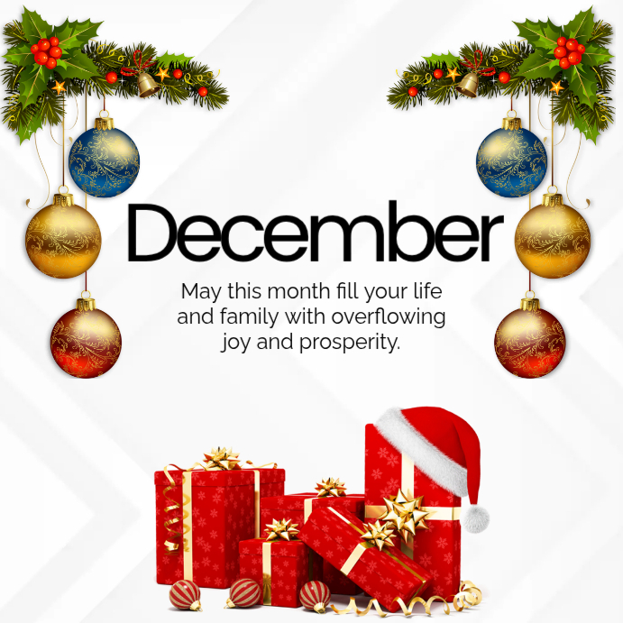 December Holiday Greeting Template | PosterMyWall
