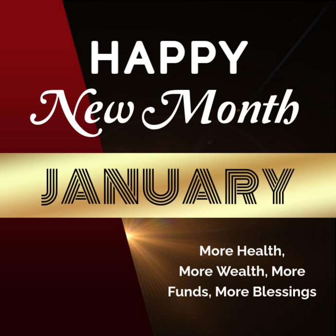 Happy New month Instagram 帖子 template