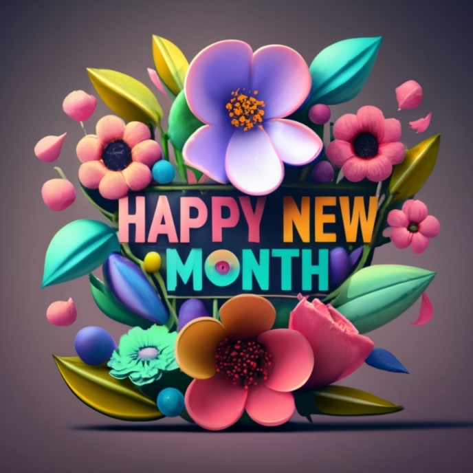 Happy new month Copertina album template