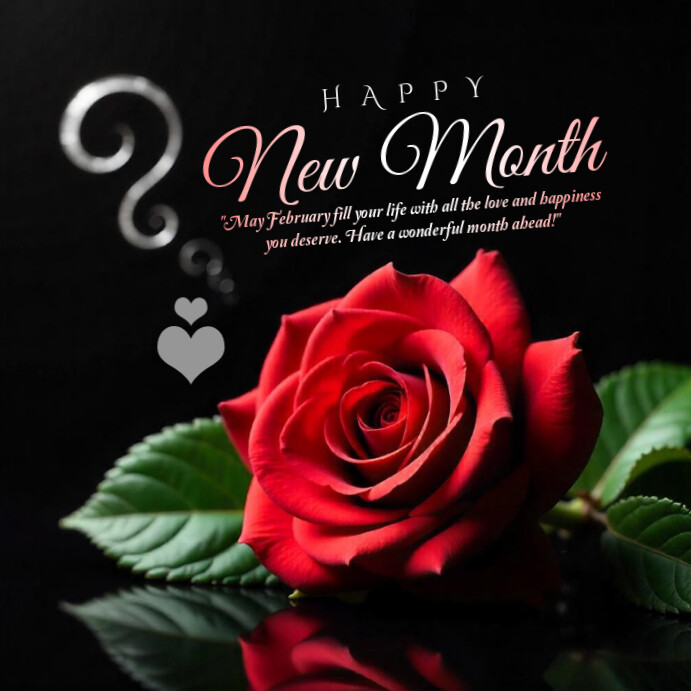 Happy new month february template postermywall