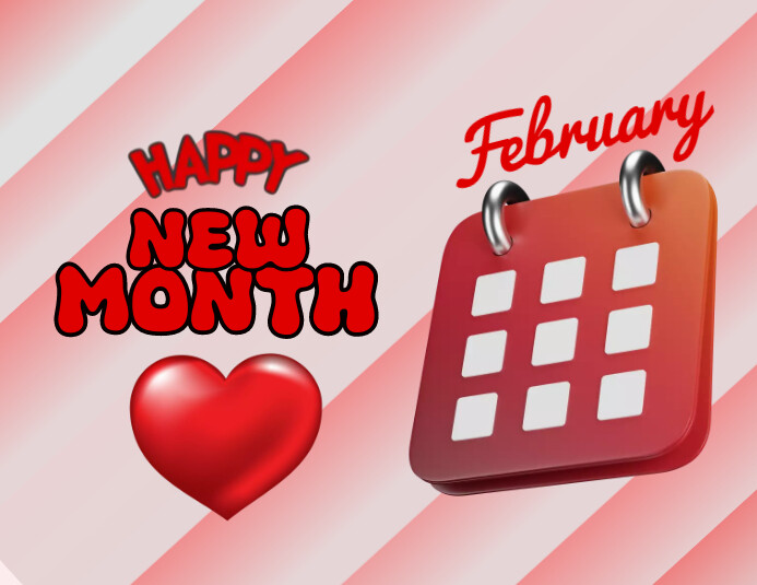 Happy New Month February Template | PosterMyWall