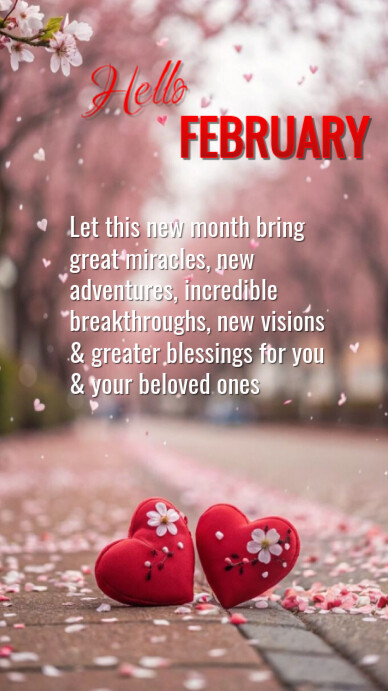 Happy new month February prayer and wishes Template | PosterMyWall