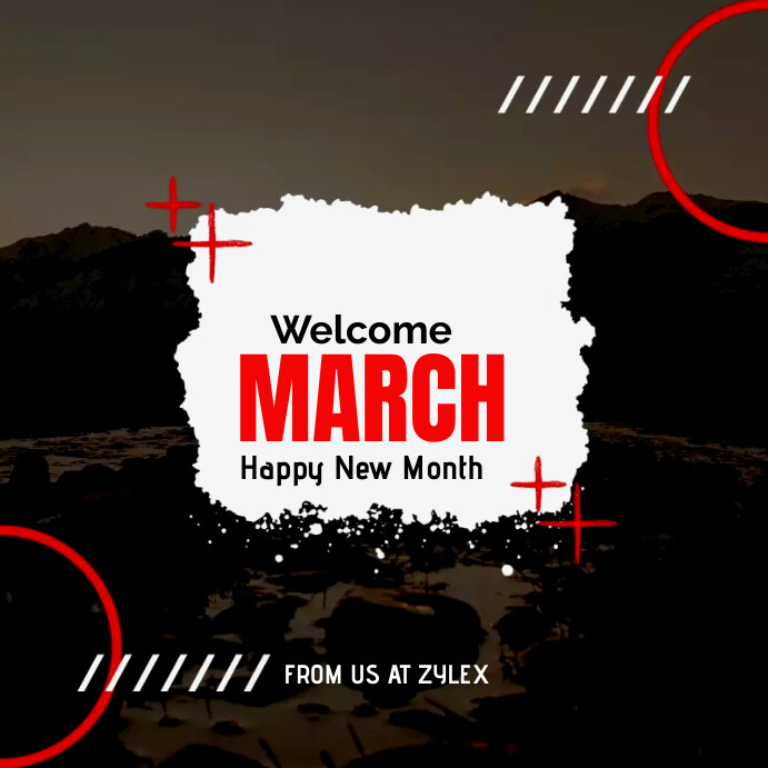 Happy new month flyer Publicación de Instagram template