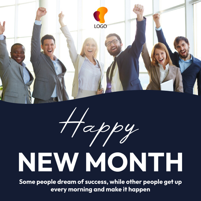 Happy new month flyer template postermywall
