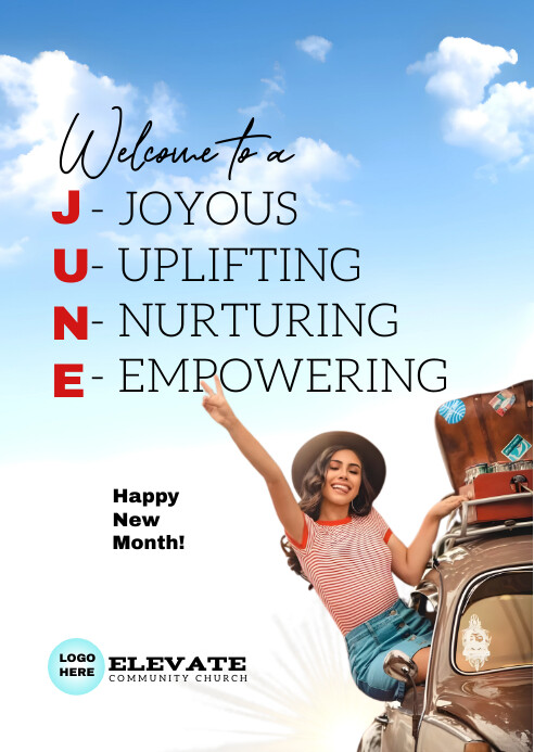 Happy New Month June A6 template