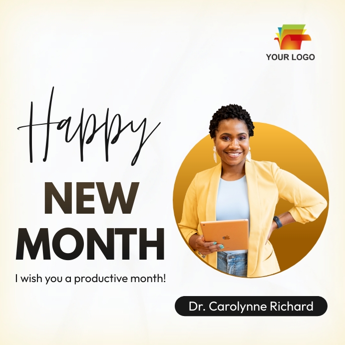 Happy New Month Message With Photo Template PosterMyWall Happy new month message with photo template postermywall